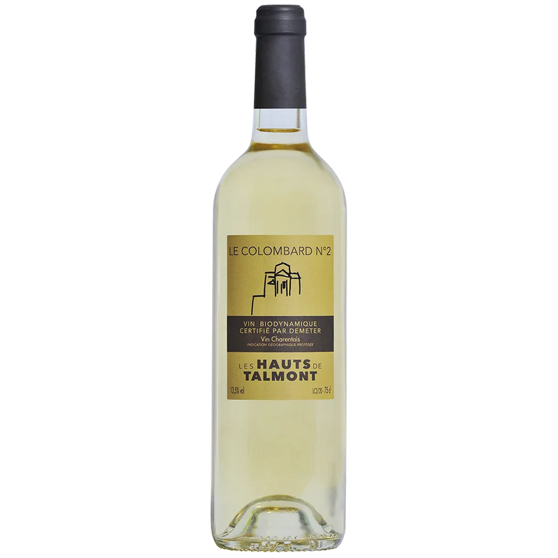 Colombard No 2 2024, vin blanc sec, cépage Colombard, cuvée 2022, les hauts de Talmont sur gironde